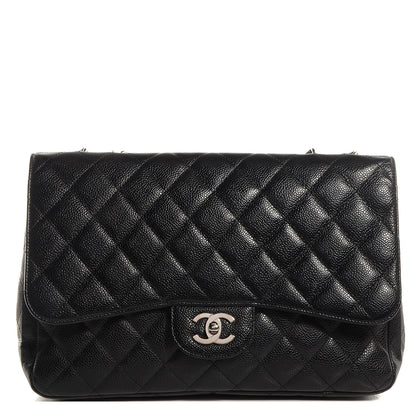 Chanel Caviar Jumbo Single Flap Black 1 of 9