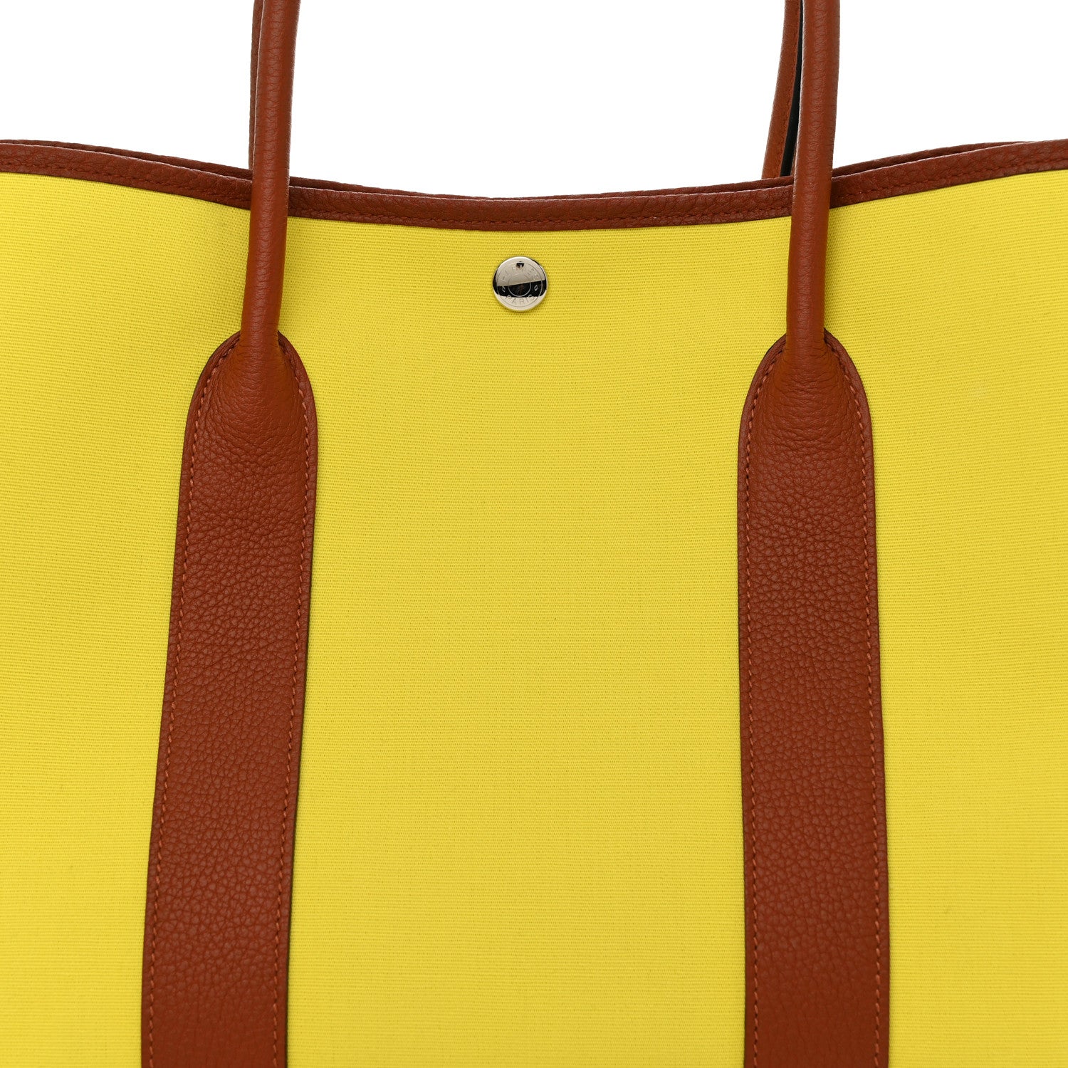 Hermes Toile Epsom Verso Garden Party 36 MM Jaune Citron Cuivre 8 of 10