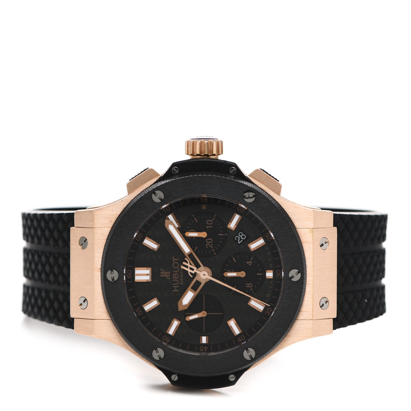 18K Rose Gold Titanium Rubber 44mm Big Bang Evolution Automatic Watch Black 301.PM.1780. RX