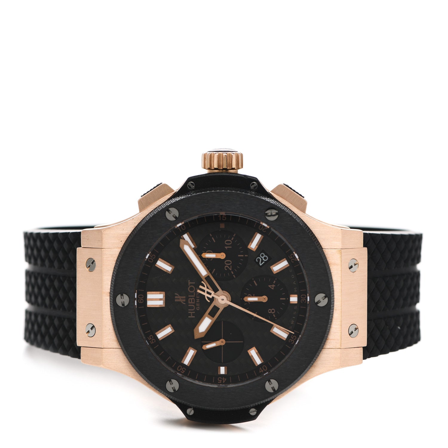 Hublot 18K Rose Gold Titanium Rubber 44mm Big Bang Evolution Automatic Watch Black 301.PM.1780. RX 2 of 4