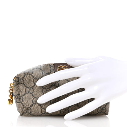 Gucci Soft GG Supreme Monogram Calfskin Small Ophidia Cosmetic Case Beige Ebony New Acero 2 of 7