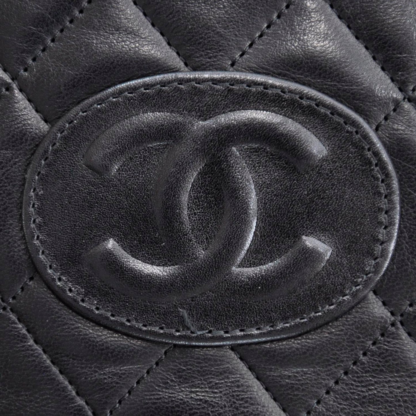 Lambskin Flat Tote Black