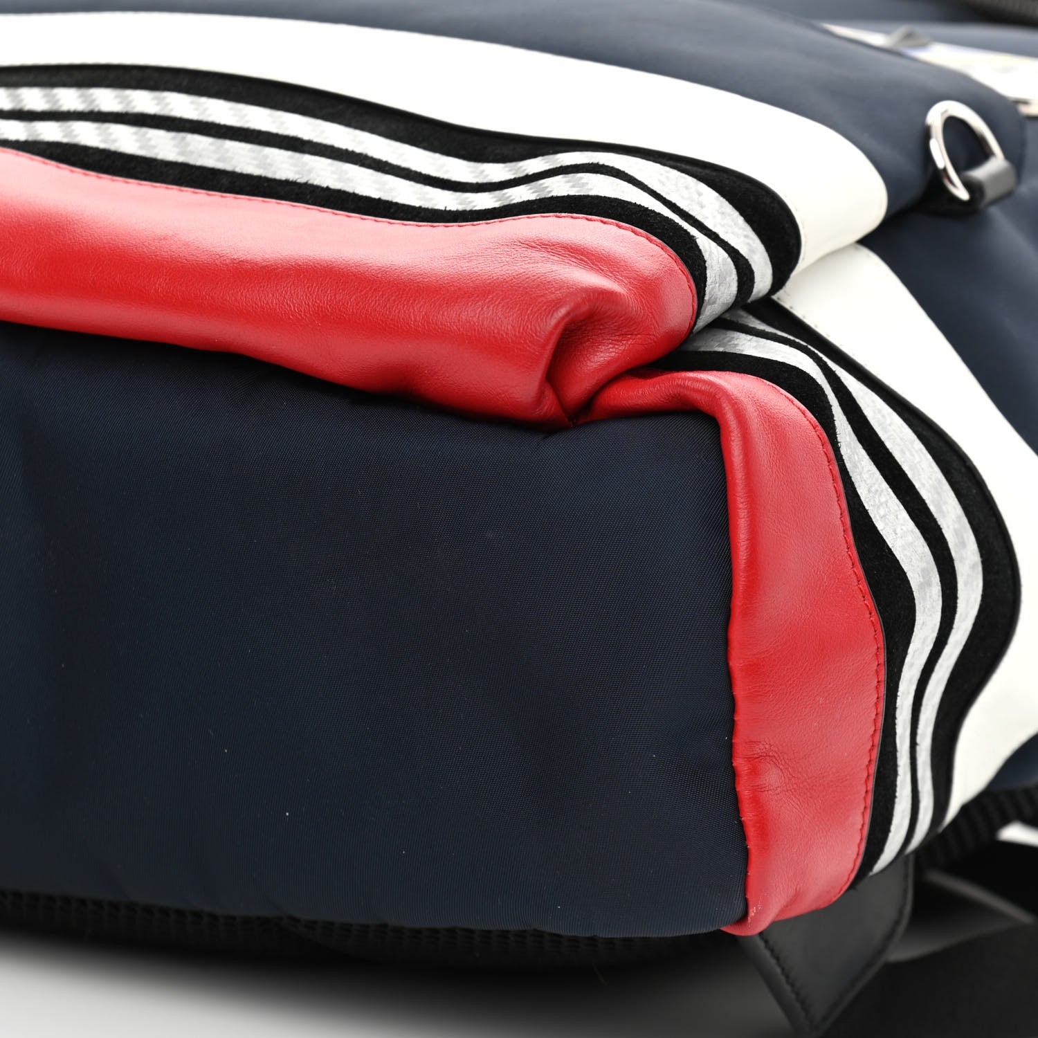 Fendi Nylon Vitello Elite Monster Backpack Navy Silver Multicolor 10 of 11