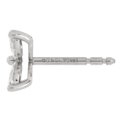 Tiffany Platinum Diamond .92ct Medium Victoria Earrings 4 of 5