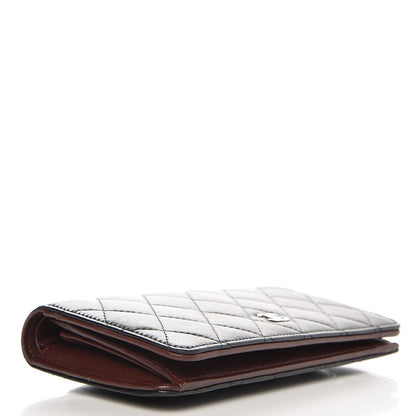 Chanel Lambskin Quilted Yen Wallet Black 4 of 8