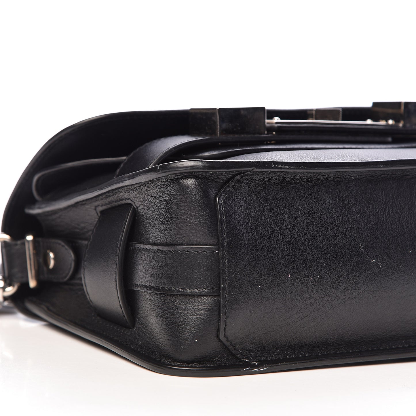 Calfskin Mini PS11 Classic Shoulder Bag Black