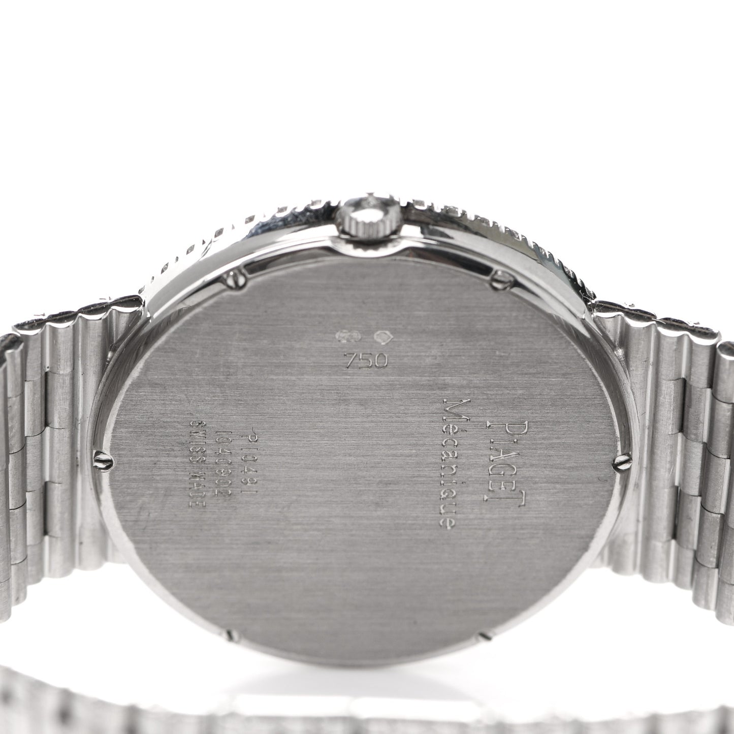 18K White Gold Diamond Bezel 32mm Mecanique Manual Winding Watch