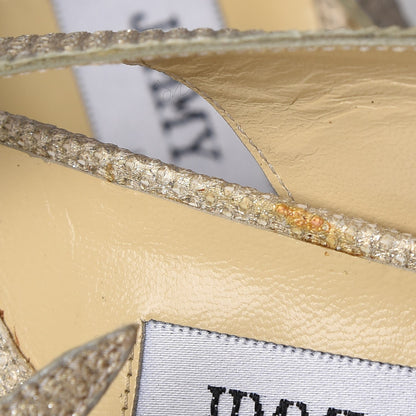 Jimmy Choo Glitter Karung Crystal Flint 100 Slingback Pump 38 Gold 12 of 17
