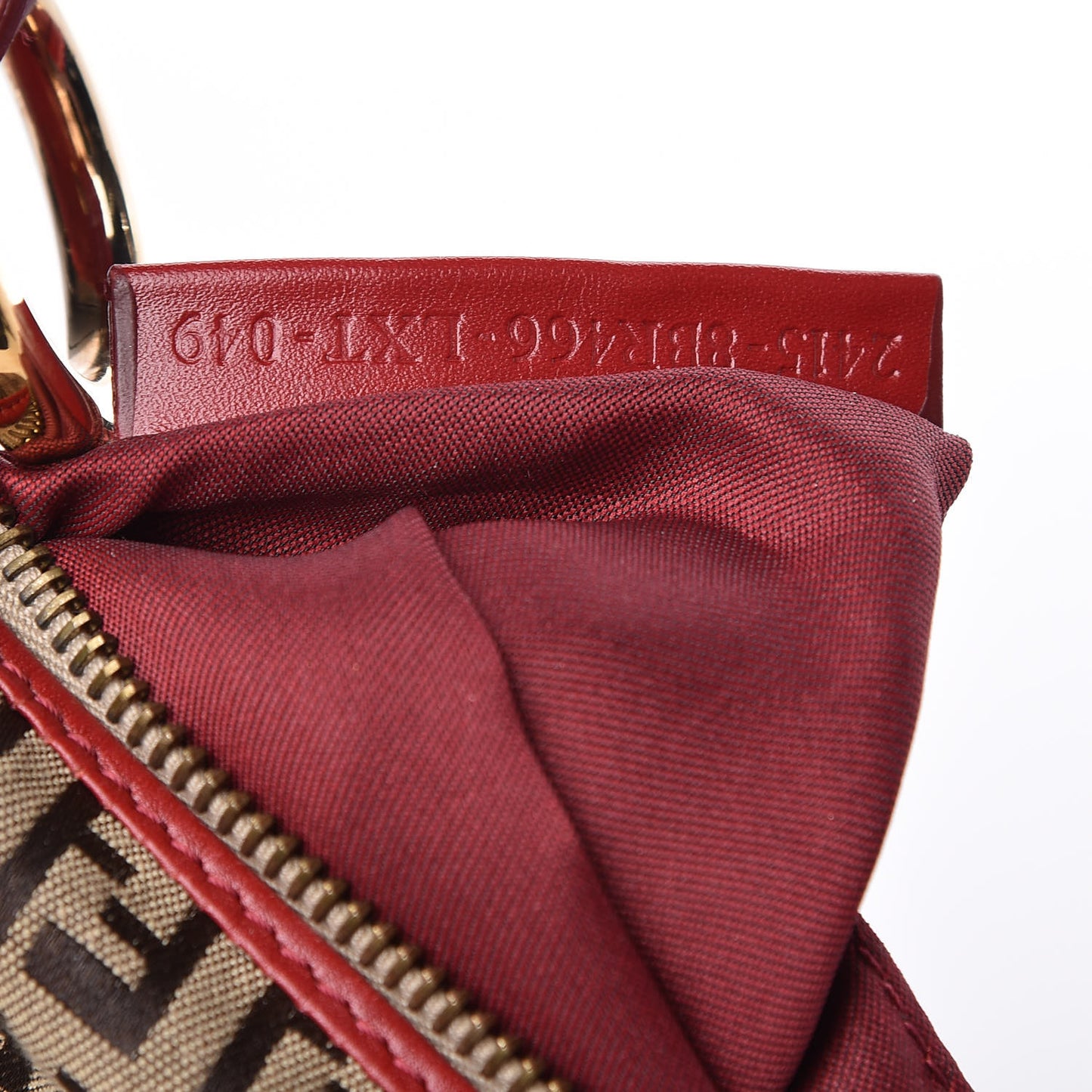 Zucchino Cuoio Chef Pocket Shoulder Bag Mogano Panna Rosso