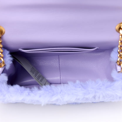 Versace Faux Fur Quilted Virtus Shoulder Bag Orchid 5 of 10