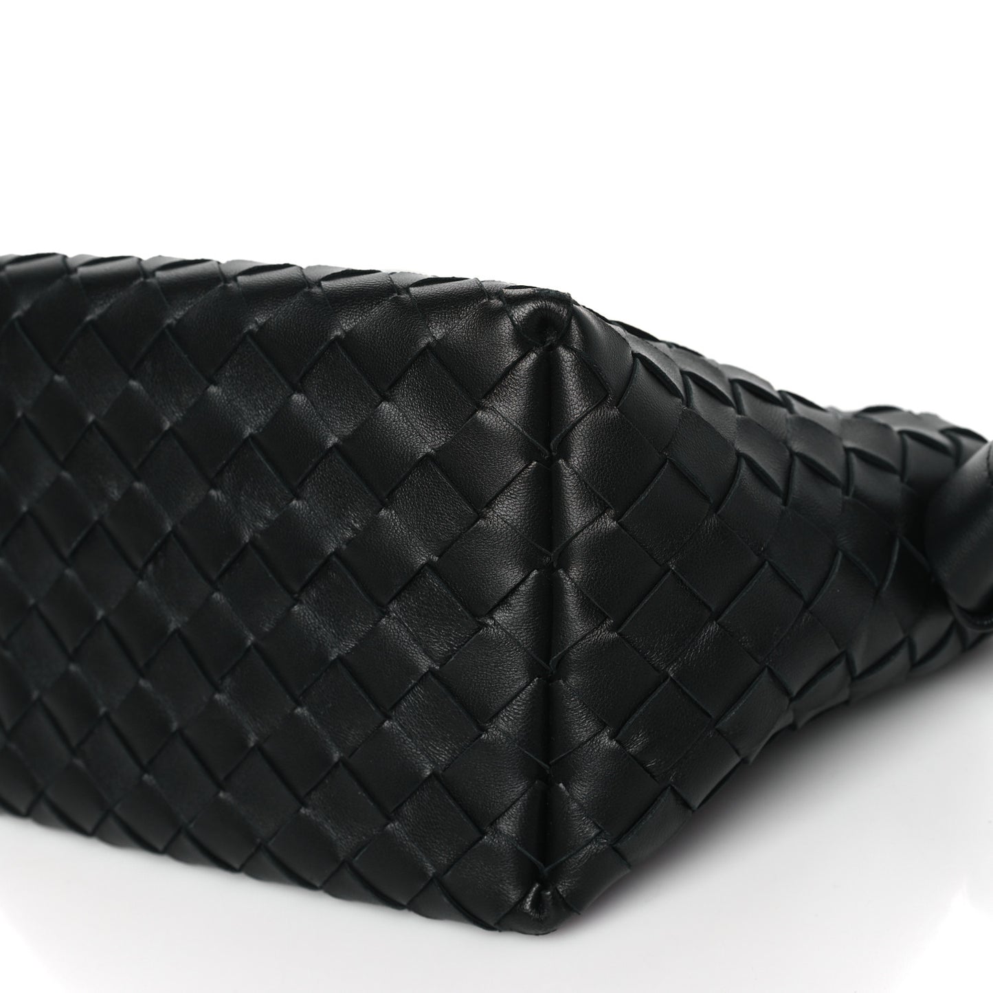 Nappa Intrecciato Tie Shoulder Bag Black Black
