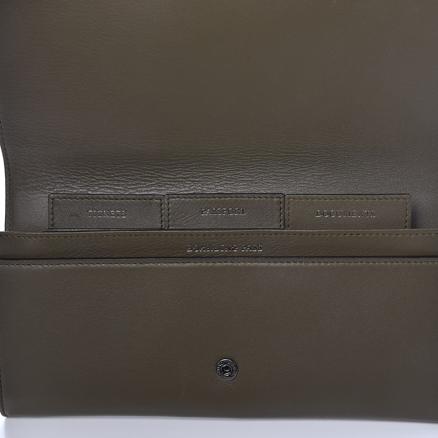 Valentino Garavani Calfskin Rockstud Travel Wallet Army Green 5 of 8