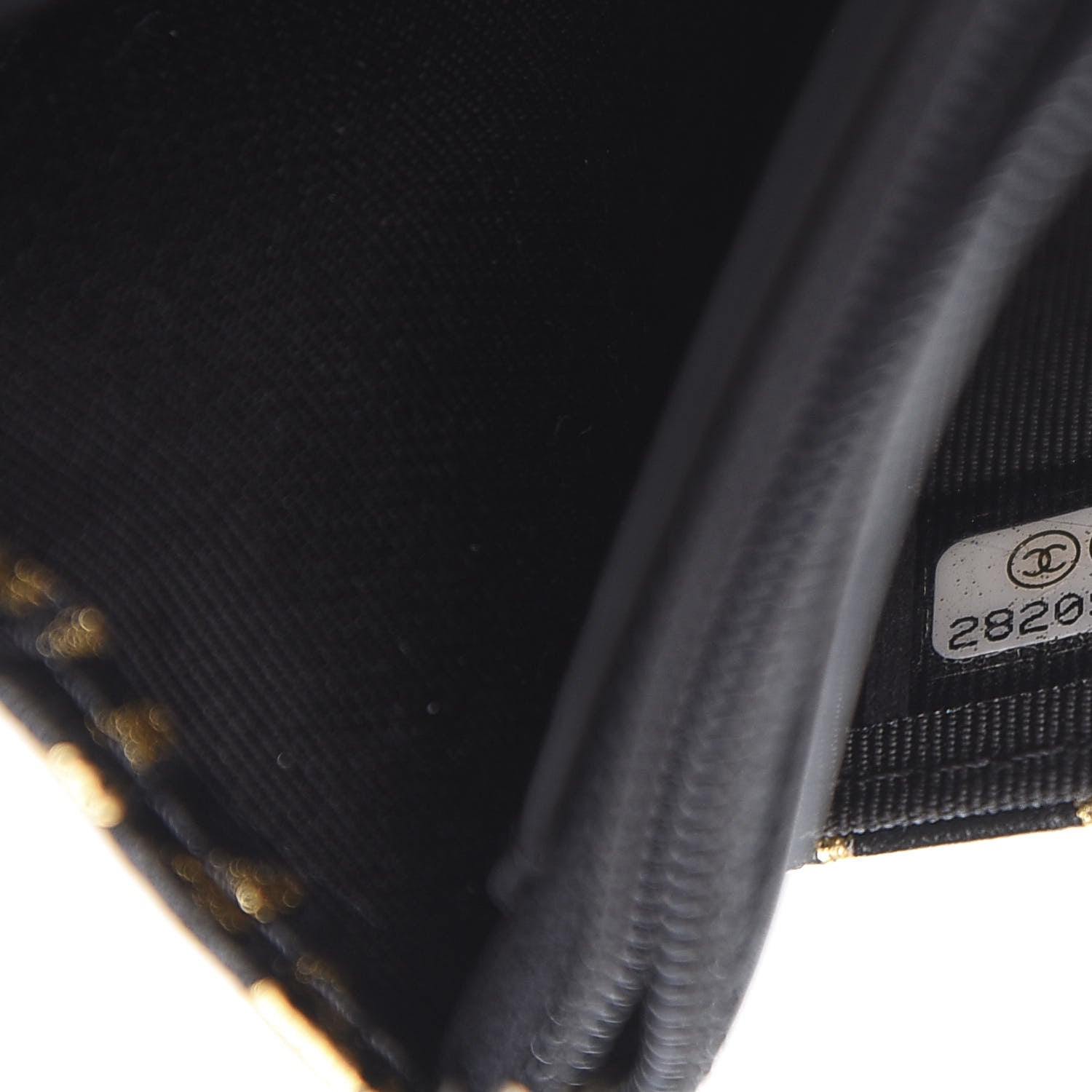 Chanel Calfskin Crocodile Embossed Graffiti 2.55 Cocodile Reissue Wallet On Chain WOC Black Gold 19 of 22