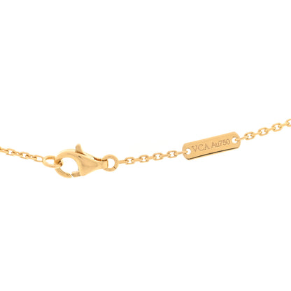 Van Cleef & Arpels 18K Yellow Gold Black Onyx Vintage Alhambra Pendant Necklace 4 of 4