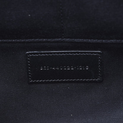 Saint Laurent Calfskin Matelasse Chevron Monogram Document Holder Black 9 of 12