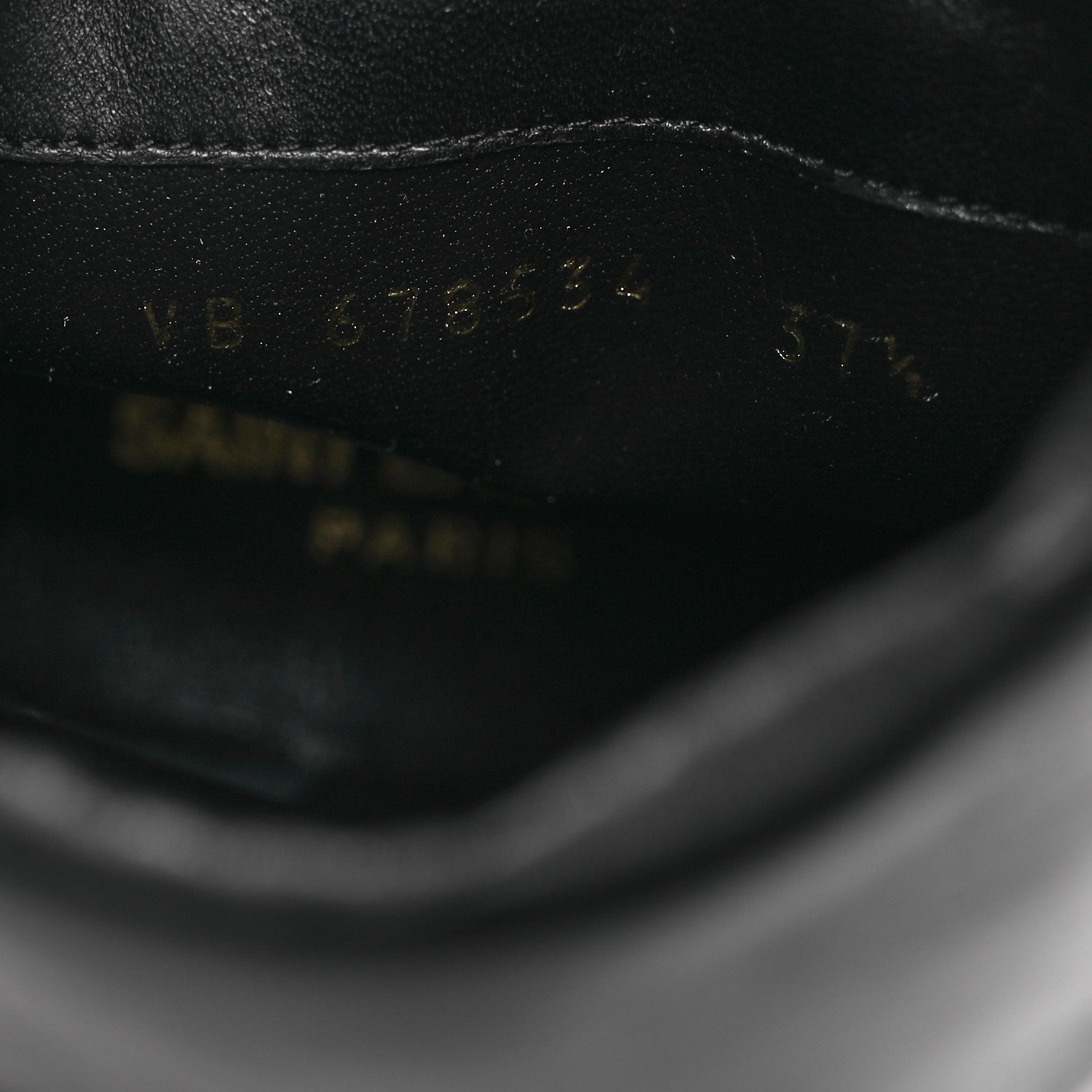 Saint Laurent Lambskin Liz 85 Wedge Booties 37.5 Black 10 of 11
