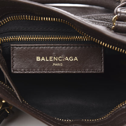 Balenciaga Chevre Gold Metallic Edge Hardware Mini City Marron Cacao 6 of 10