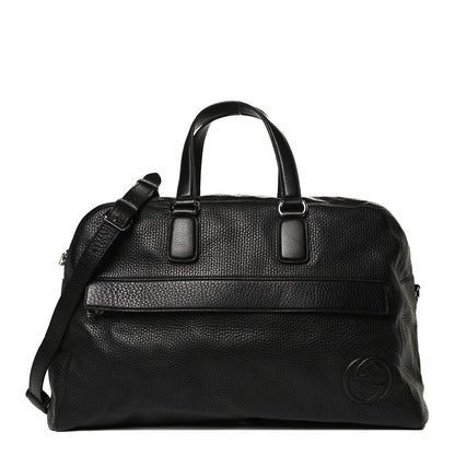 Gucci Pebbled Calfskin Soho Carry On Duffle Black 1 of 15