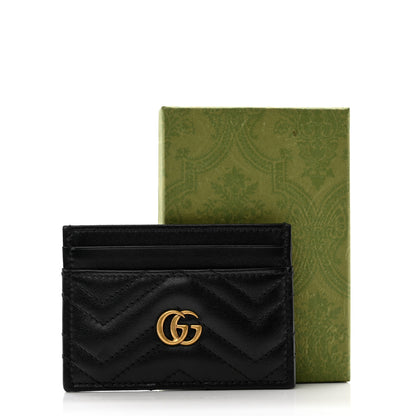 Gucci Calfskin Matelasse GG Marmont Card Holder Black 8 of 8