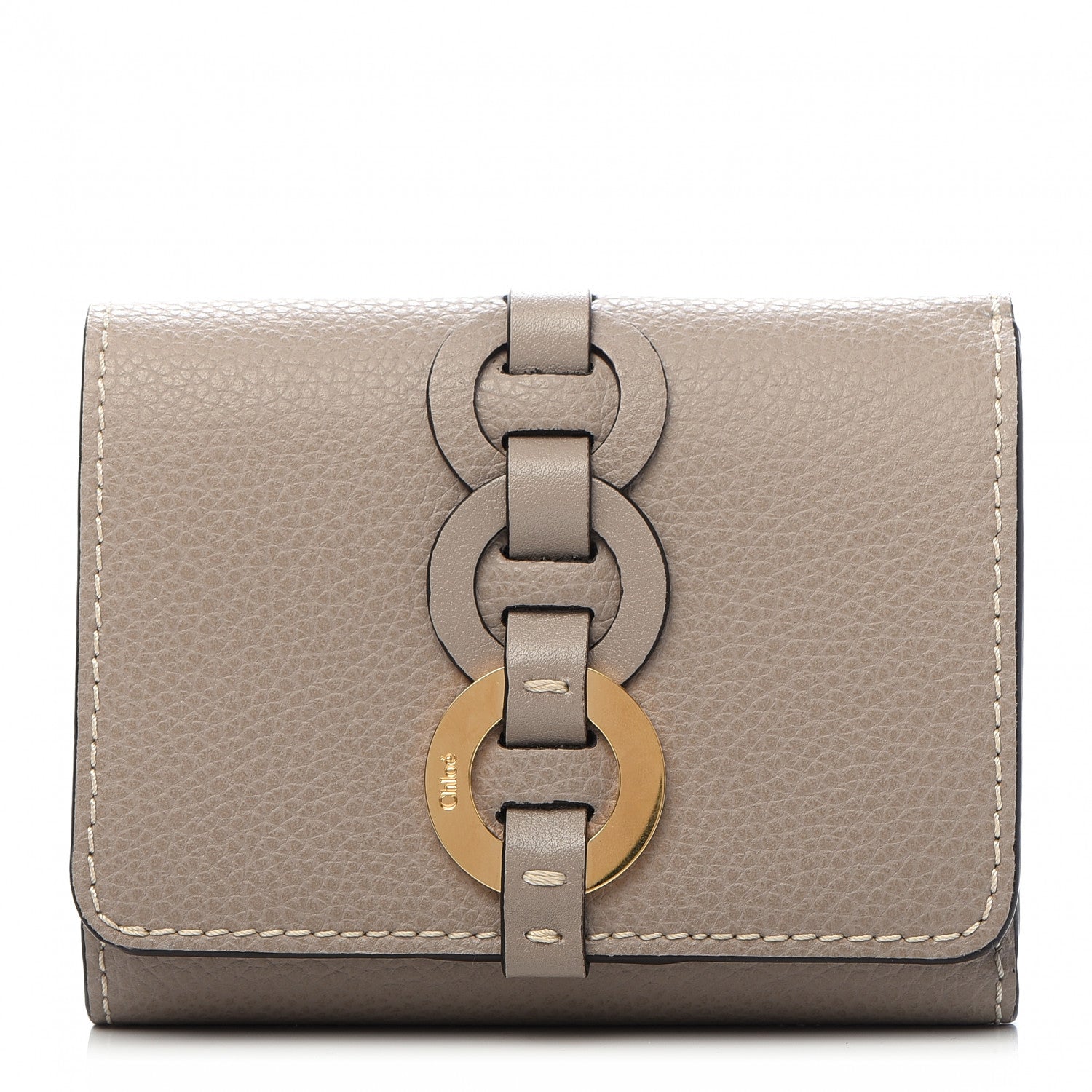 Chloe Grained Calfskin Small Darryl Trifold Wallet Motty Grey 1 of 9