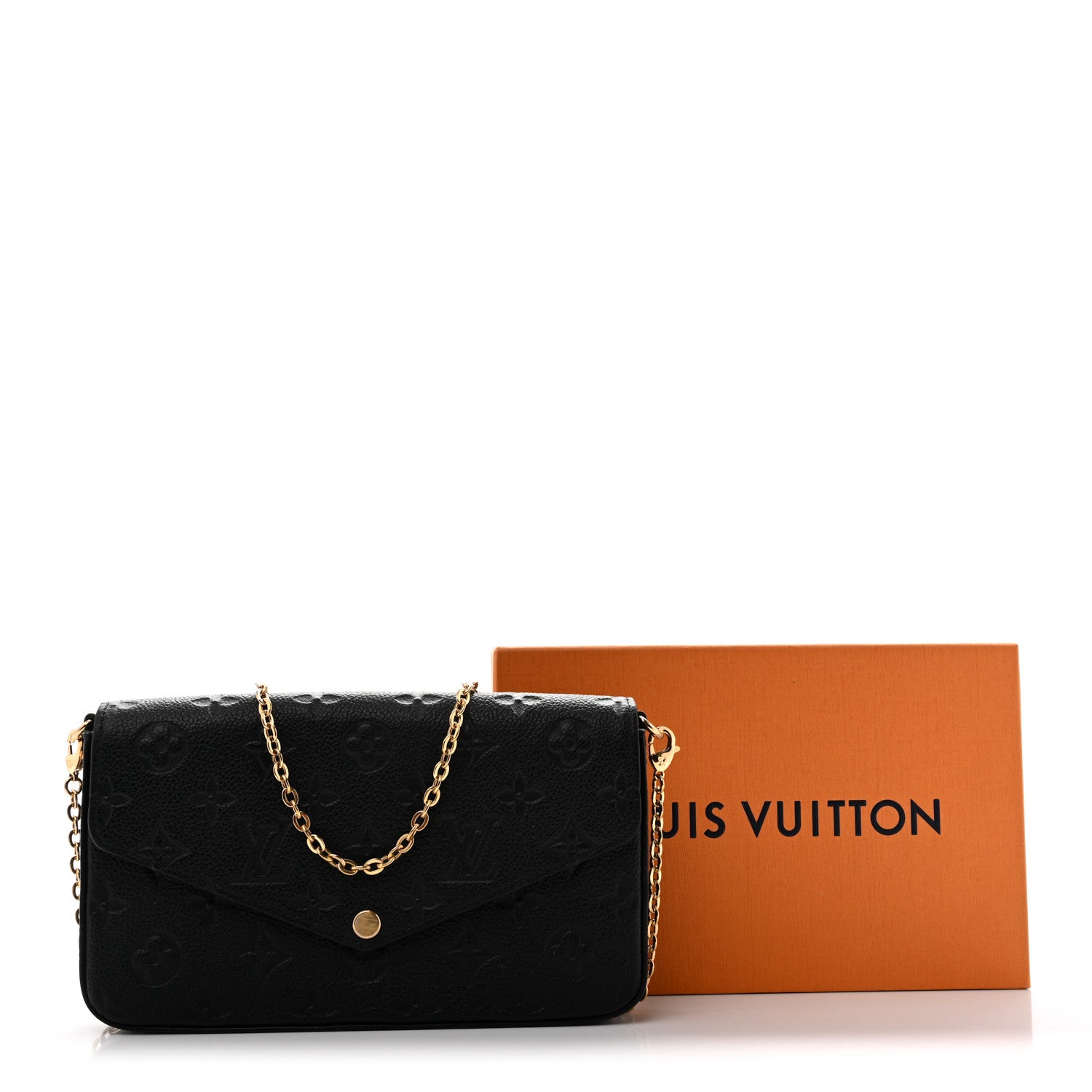 Louis Vuitton Empreinte Pochette Felicie Chain Wallet Black 11 of 11