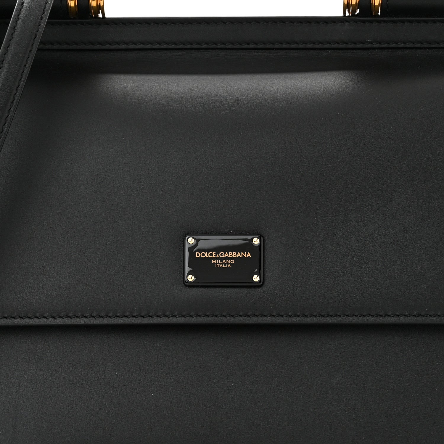 Dolce & Gabbana Vitello Morbido Large Sicily 58 Bag Black 8 of 11