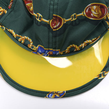 Gucci Silk PVC Chain Print Baseball Cap Green 9 of 10