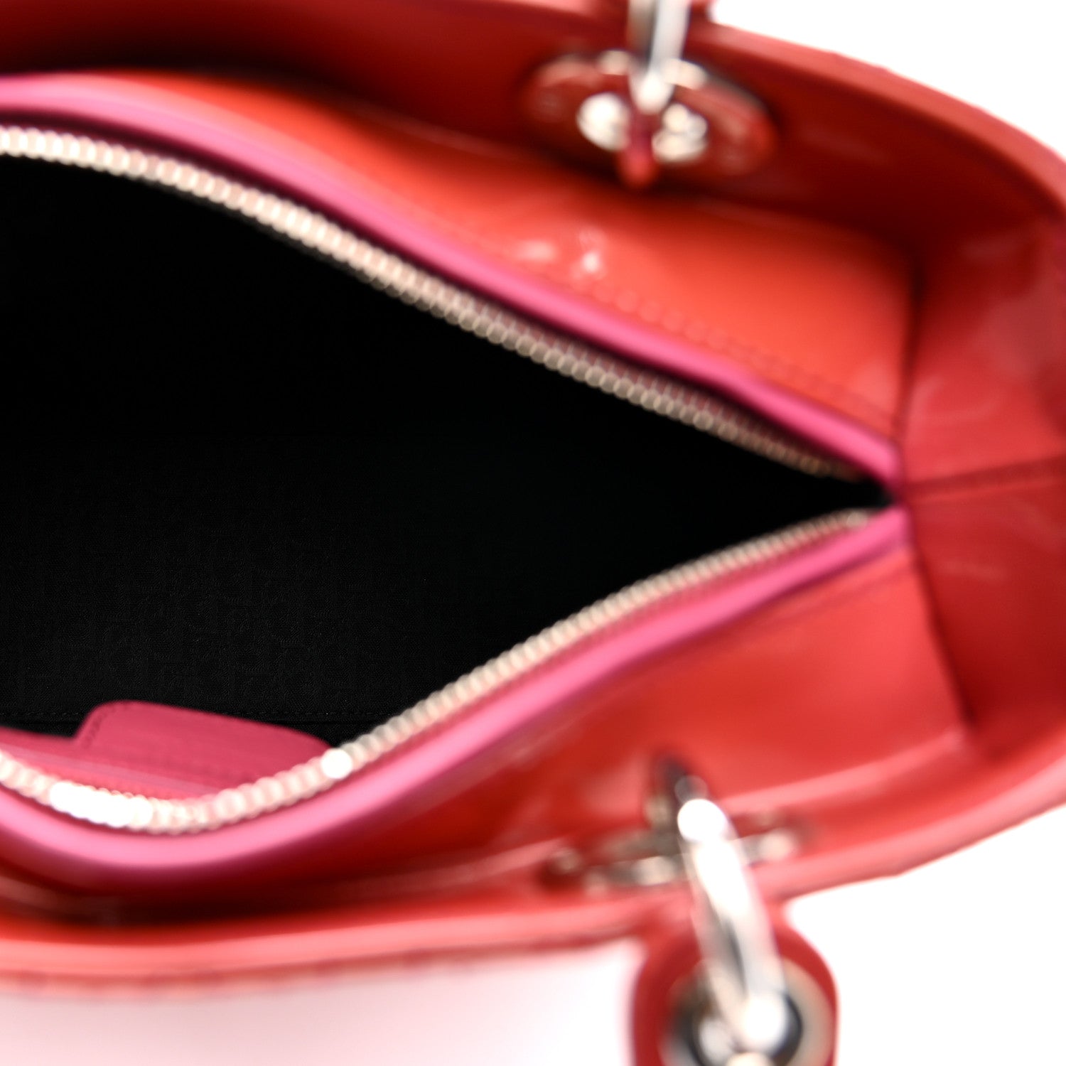Christian Dior Patent Cannage Medium Lady Dior  Dark Pink 5 of 10