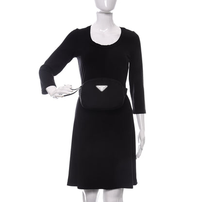 Prada Tessuto Nylon Soft Padded Belt Bag Black 2 of 9