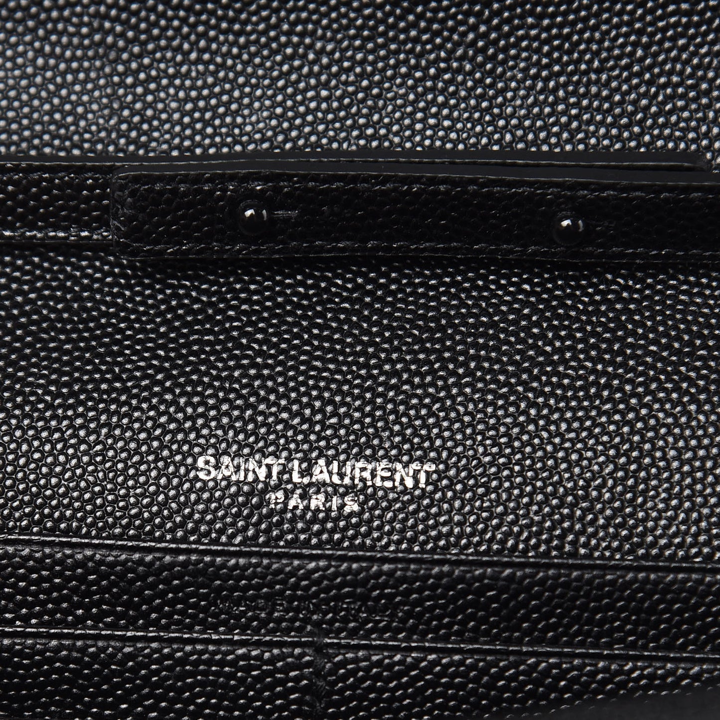 Grain De Poudre Matelasse Chevron Monogram Chain Wallet Black