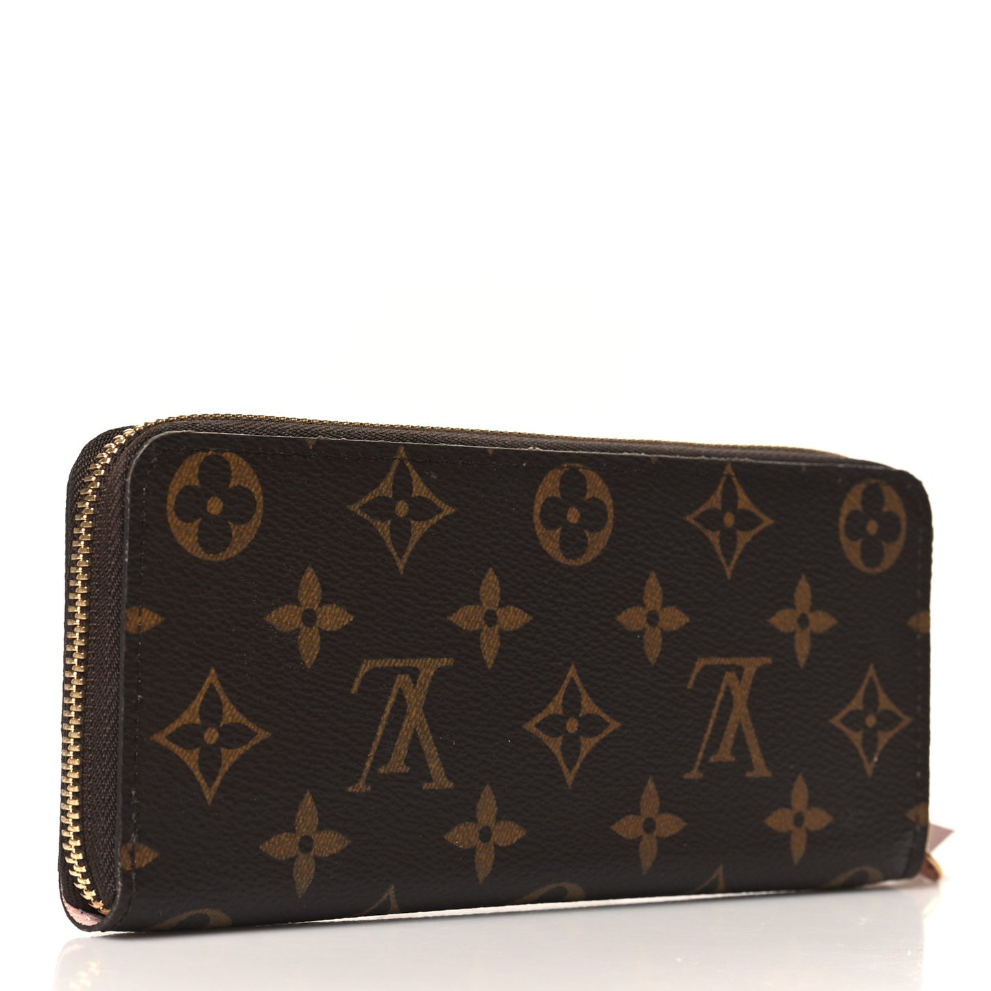 Monogram Clemence Wallet Rose Ballerine