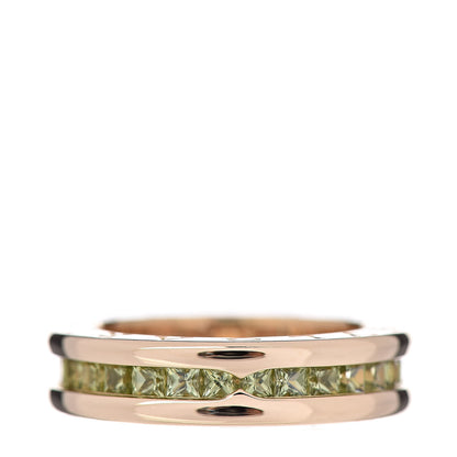 Bulgari 18K Yellow Gold Peridot B.Zero1 Band Ring 48 4.5 1 of 6