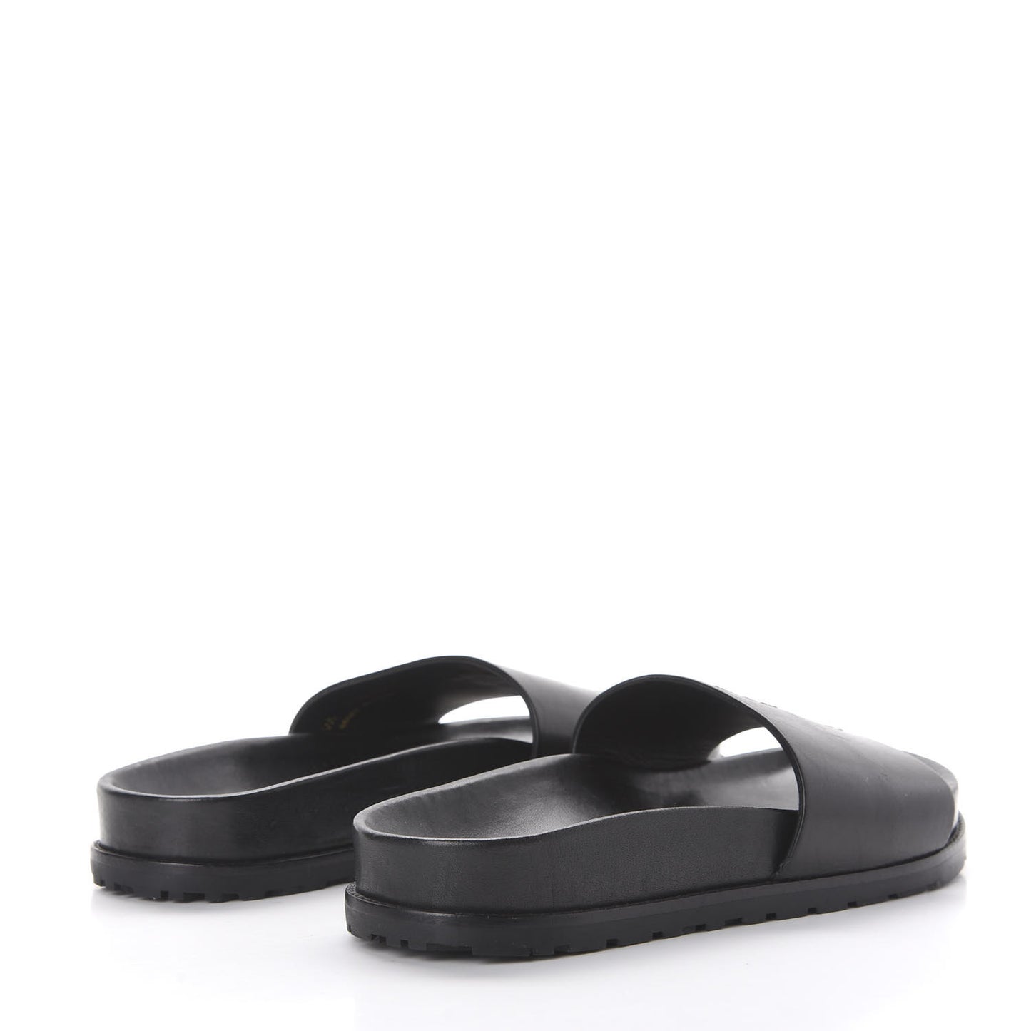 Calfskin Monogram Jimmy Joan Slide Sandals 37 Black