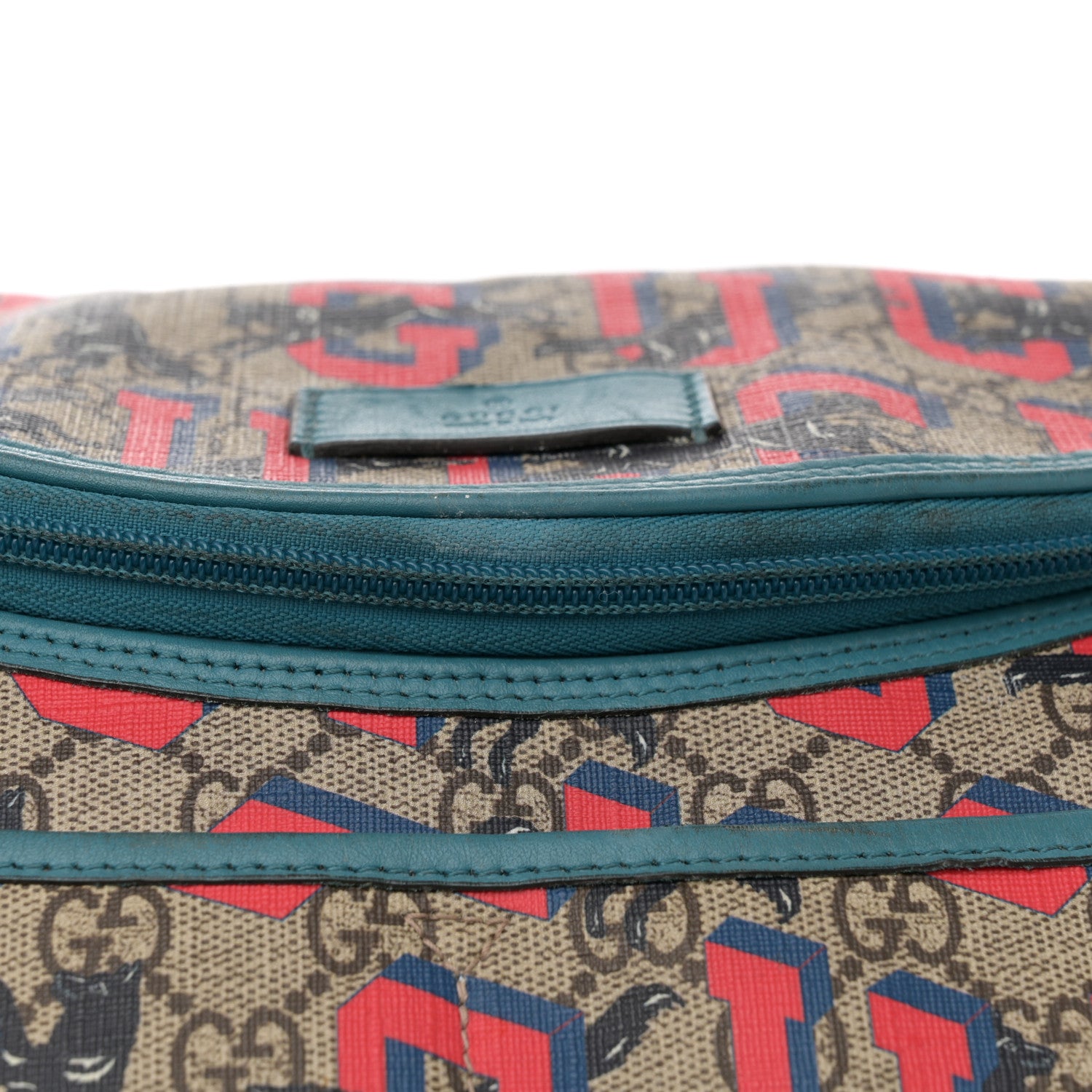 Gucci GG Supreme Monogram Gucci Wolf Diaper Bag Beige Red 20 of 23