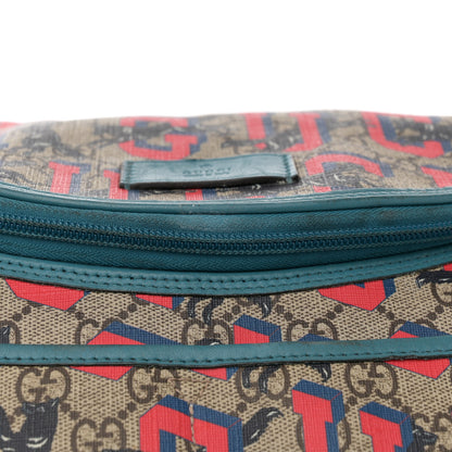 Gucci GG Supreme Monogram Gucci Wolf Diaper Bag Beige Red 20 of 23