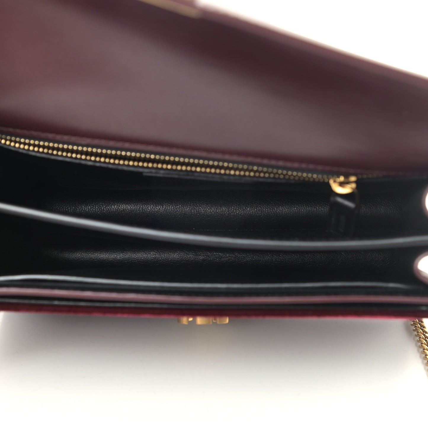 Velvet Monogram Cassandra Clasp Bag Burgundy