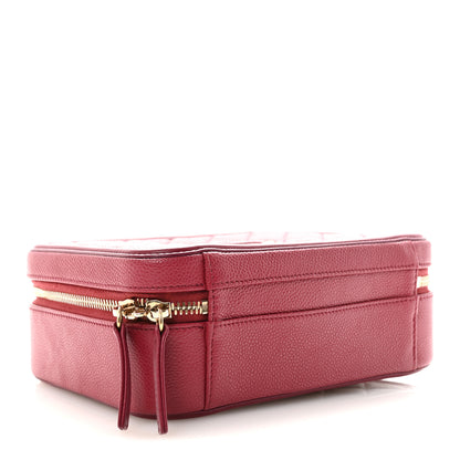 Chanel Caviar Quilted Medium CC Filigree Vanity Case Burgundy 4 of 11