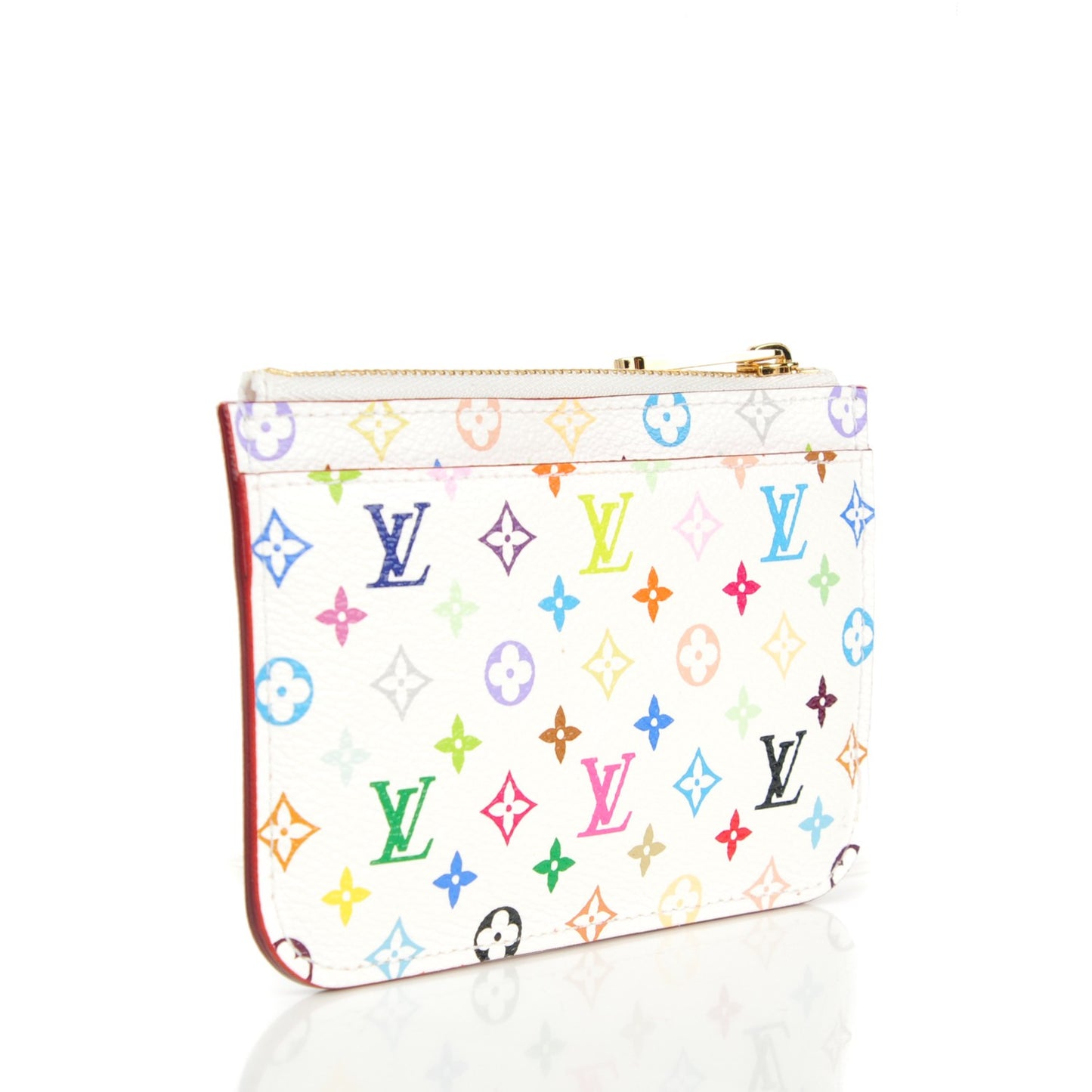 Monogram Multicolor Key Pouch White Litchi