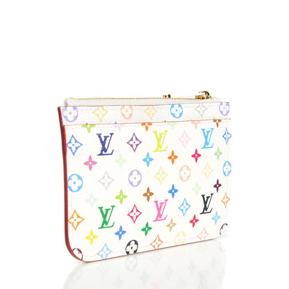 Louis Vuitton Monogram Multicolor Key Pouch White Litchi 3 of 7