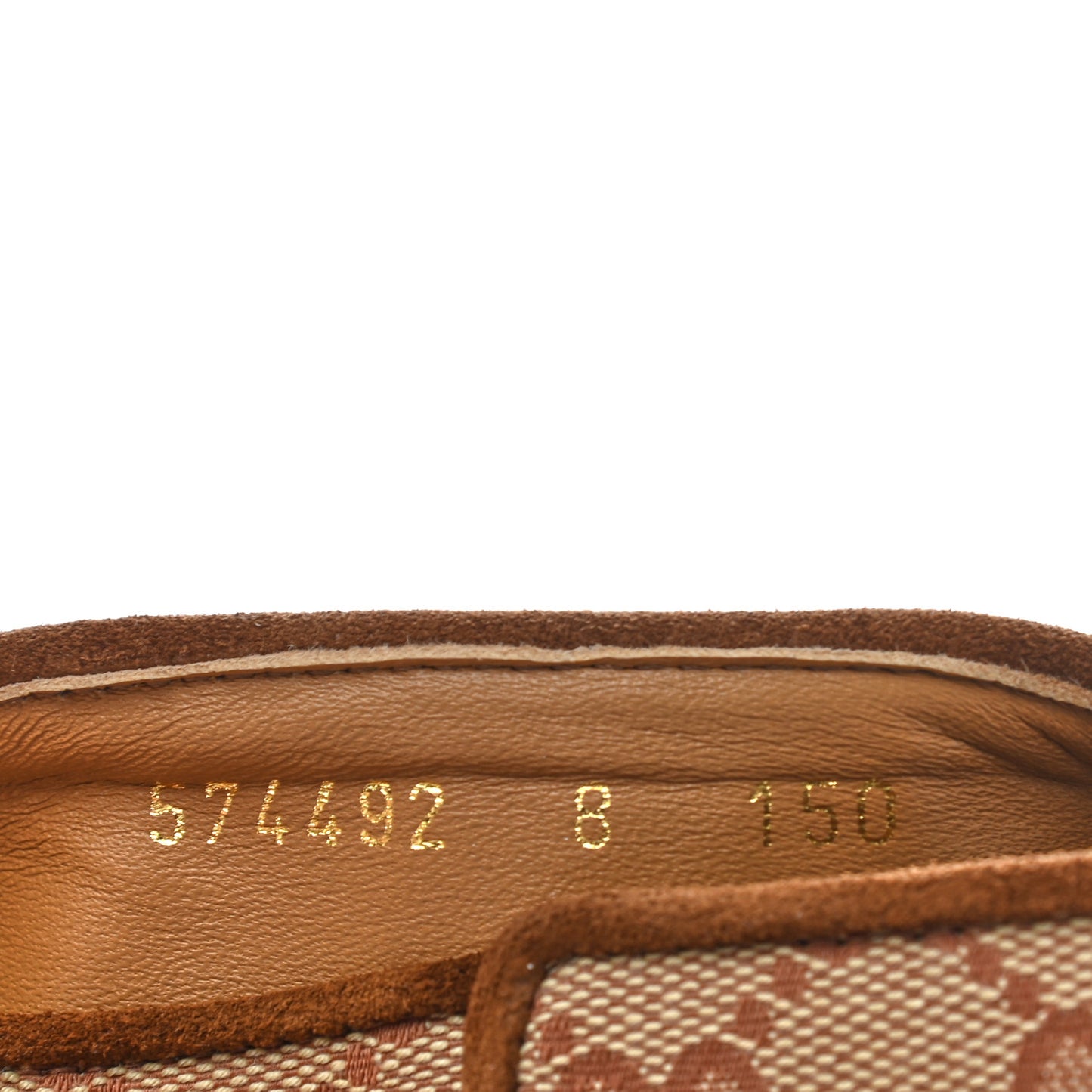 Canvas GG Monogram Mens Slingback Flat Sandals 8 Beige Ruggine Cuir