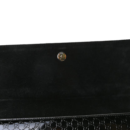 Gucci Patent Microguccissima Small Broadway Clutch Black 3 of 9