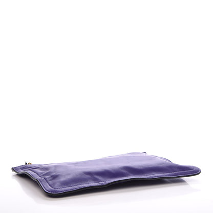 Alexander McQueen Nappa Skull Zipped Pouch Purple 4 of 8