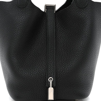 Hermes Taurillon Clemence Picotin Lock 18 PM Black 8 of 10
