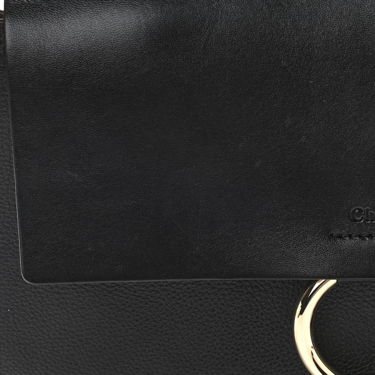 Chloe Suede Calfskin Medium Faye Shoulder Bag Black 14 of 14
