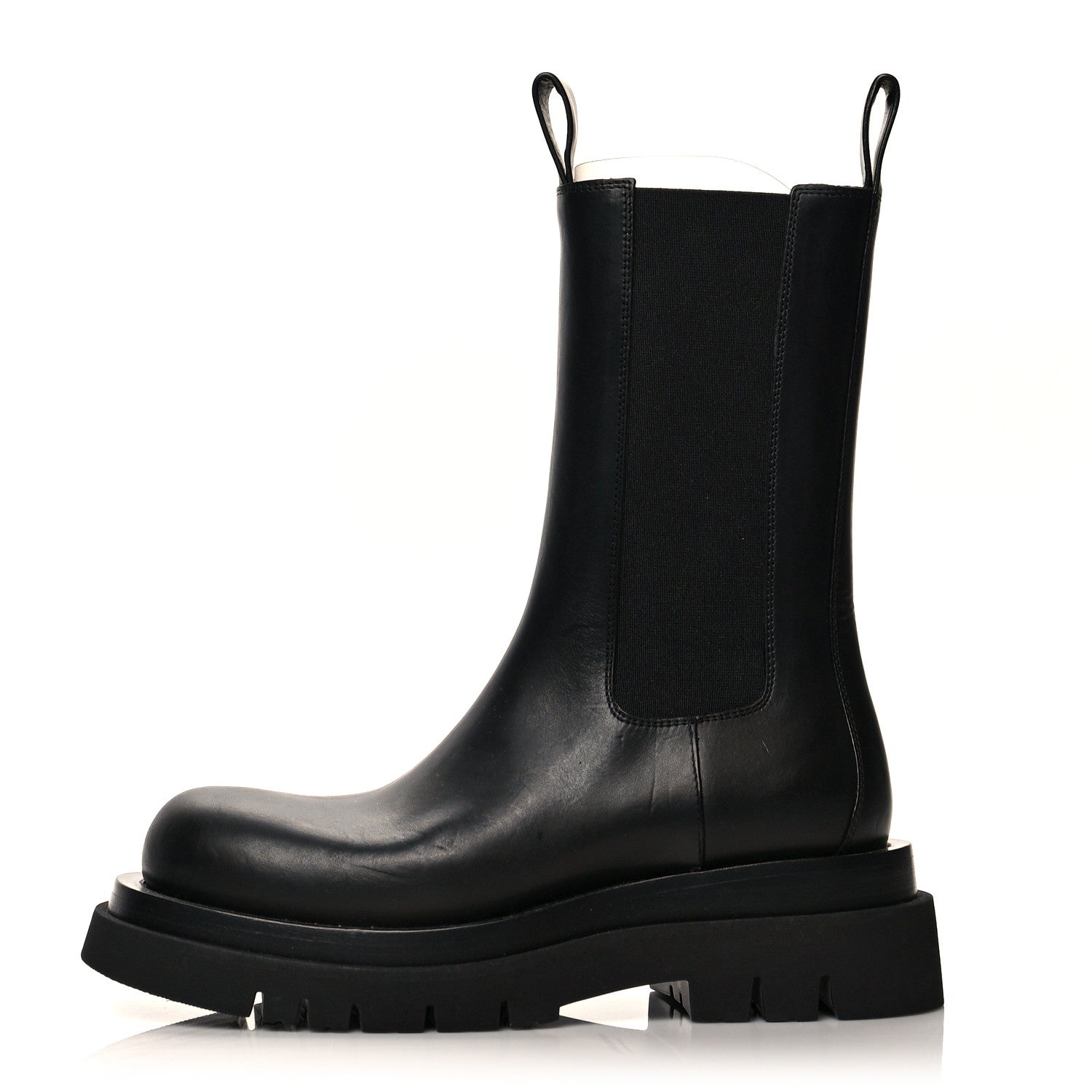 Bottega Veneta Calfskin The Lug Chelsea 55mm Boots 38 Black 1 of 8