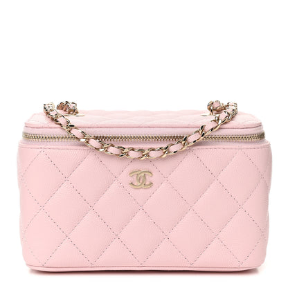 Chanel Caviar Quilted Small Vanity Case With Chain Light Pink 1 of 11
