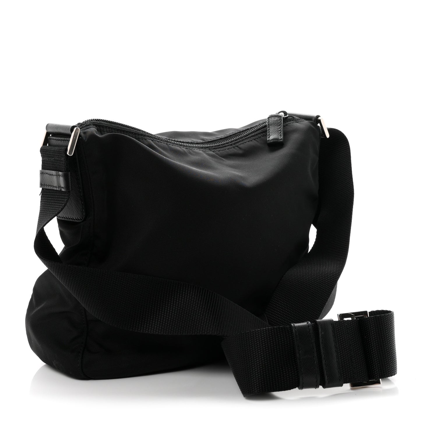 Nylon Vela Messenger Bag Black