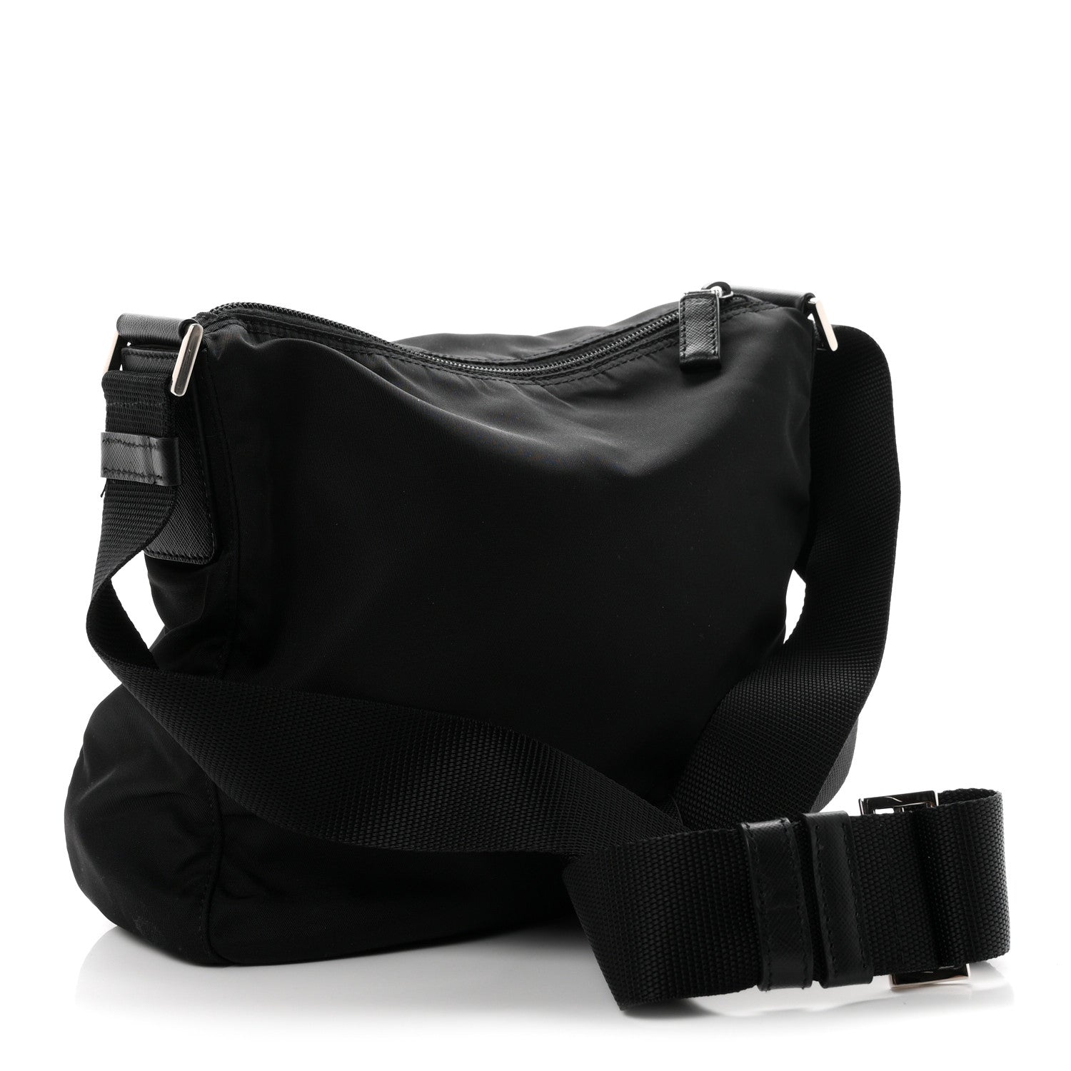 Prada Nylon Vela Messenger Bag Black 3 of 11