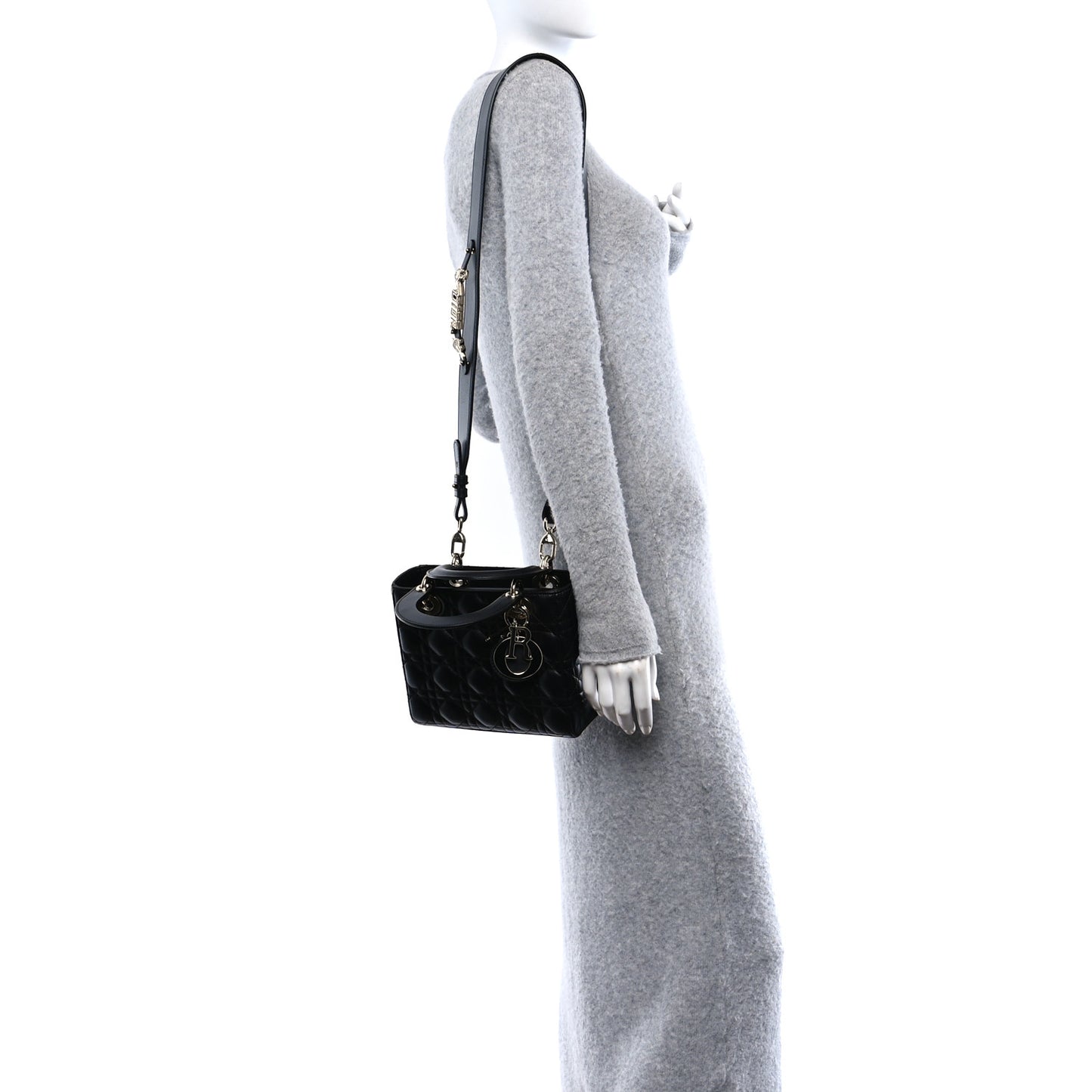 Lambskin Cannage Small My ABCDior Lady Dior Black
