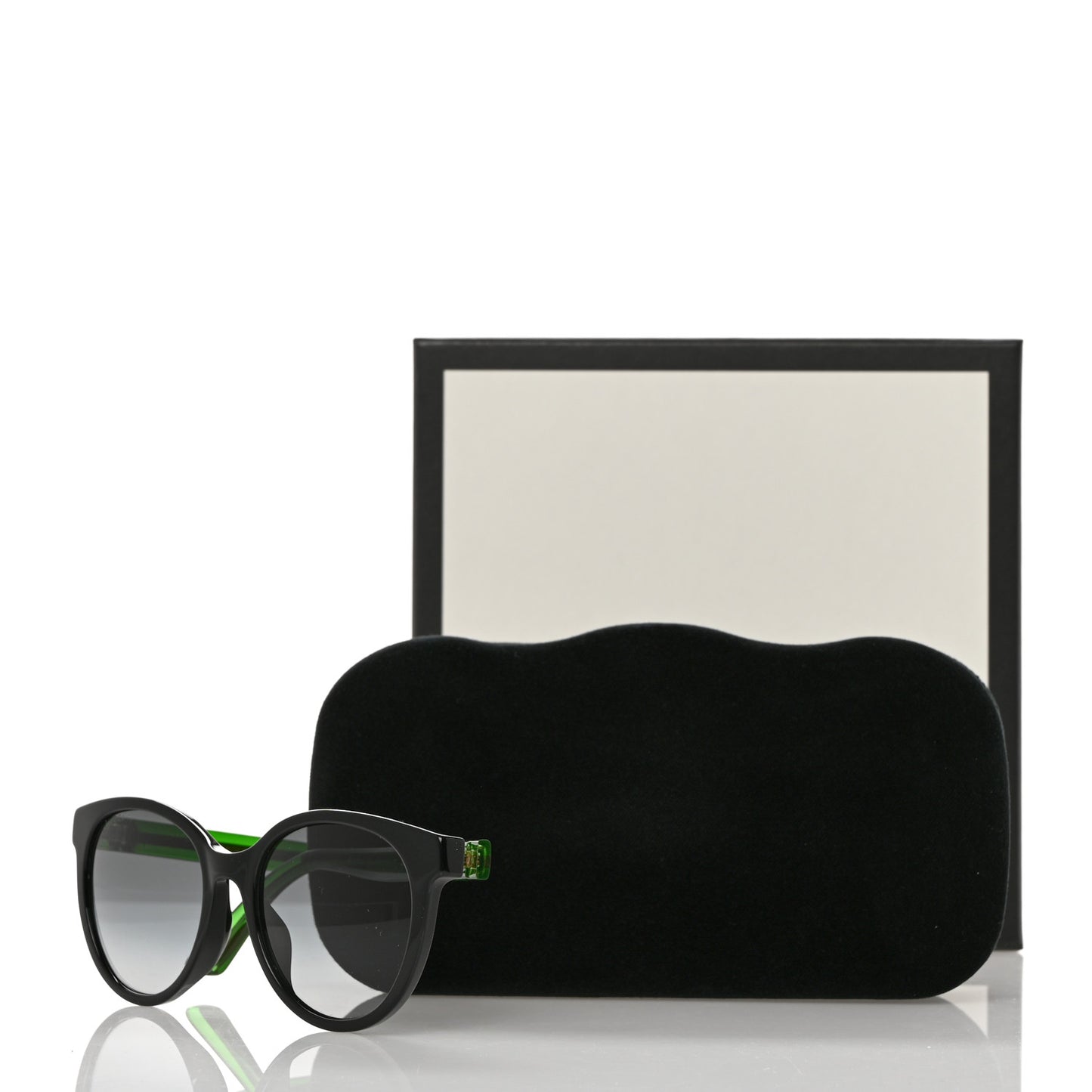 Acetate Round Web Sunglasses GG0702S Black